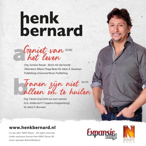 9.034 - Henk Bernard - Geniet van het leven / Tranen zijn niet alleen om te huilen (Back)
