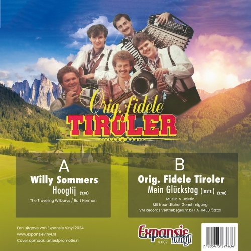 9.087 - Willie sommers /Org Fidele Tiroler - Hoogtij / Mein Gluckstag (instr.) (Back)
