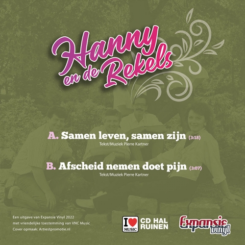 9.065 - Hanny & de Rekels - Samen Leven, Samen zijn / Afscheid nemen doet pijn (Back)