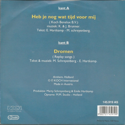 145.919 AS - Diane  – Heb Je Nog Wat Tijd Voor Mij / Dromen (Back)
