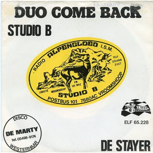 Ivory Tower – ELF 65228 - Duo Come Back – Studio B / De Stayer (Front)