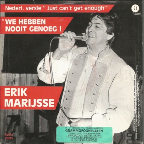 Radio Records – 42245 - Erik Marijsse – We Hebben Nooit Genoeg ! / Donderdag (Front)