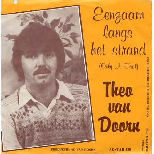 Adstar 520 - Theo Van Doorn – Eenzaam Langs Het Strand / Only A Fool (Instr.) (Front)