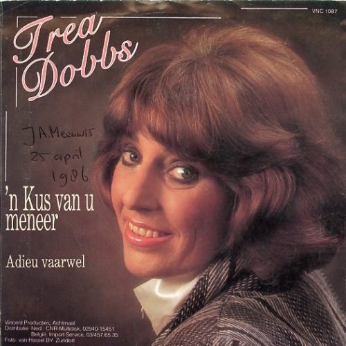 VNC 1087 - Trea Dobbs – 'n Kus Van U Meneer / Adieu Vaarwel (Front)