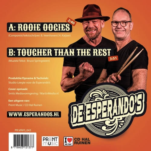PR.VINYL.043 - De Esperando's - Rooie Oogies / Tougher Than The Rest  (Back)
