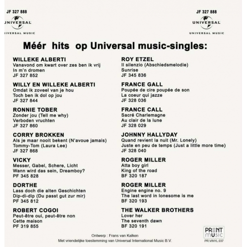 PR.VINYL.037 - The Sunbeams – Liever Thuis Met Z’n Twee / Vang De Wind (Back)